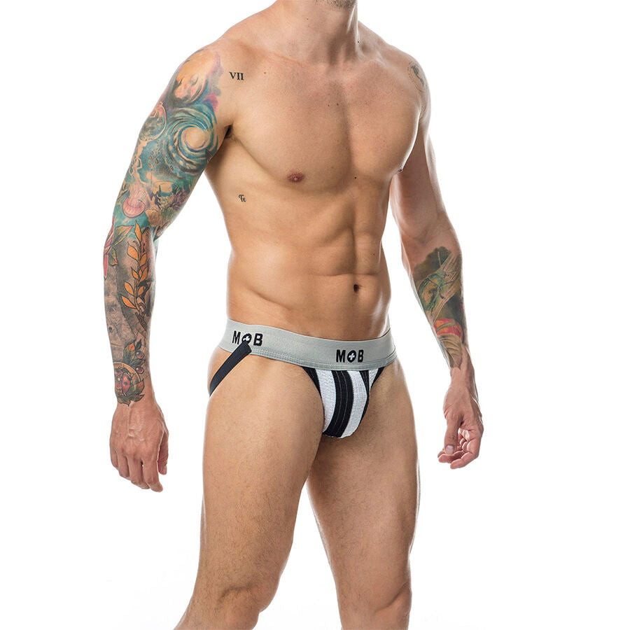 MOB - CLASSIC STRIPE WHITE JOCK SIZE L