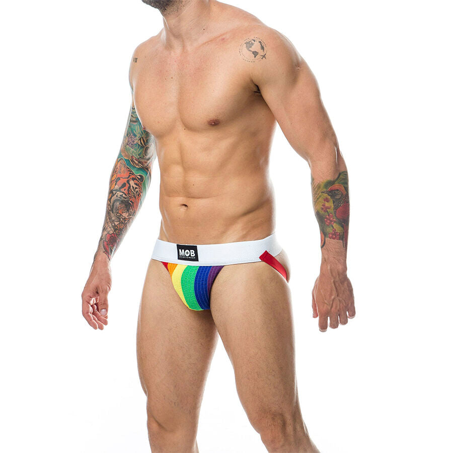 MOB - CLASSIC JOCK STRIPE RAINBOW SIZE S