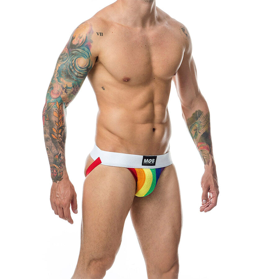MOB - CLASSIC JOCK STRIPE RAINBOW SIZE M