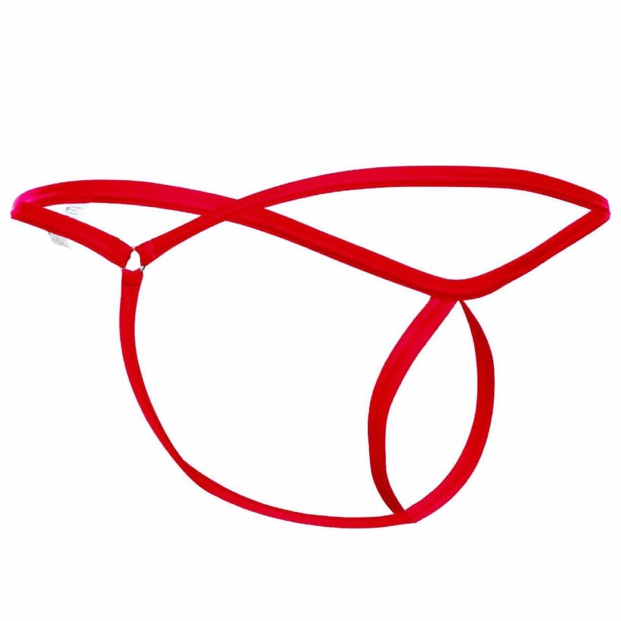 MOB - RED TEAR-SHAPED THONG SIZE S/M