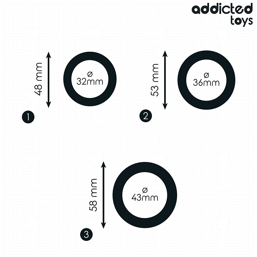 ADDICTED TOYS - SET OF SILICONE RINGS MODEL 1