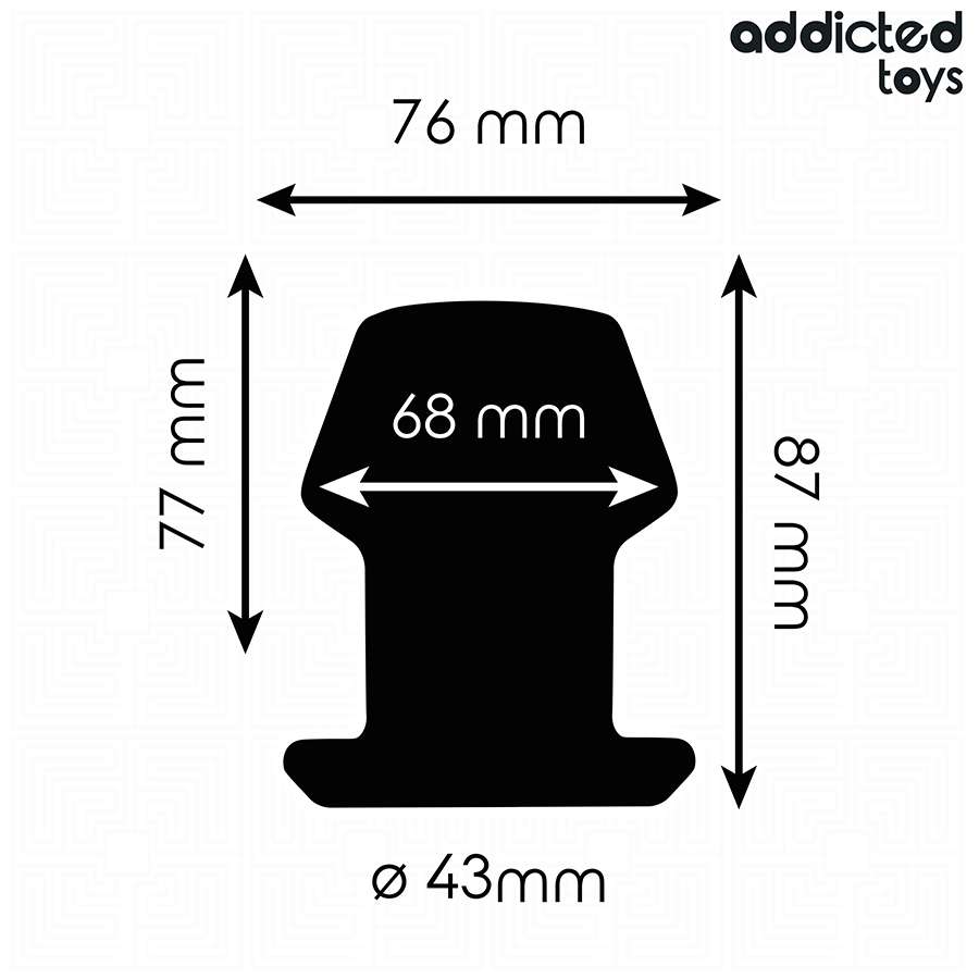 ADDICTED TOYS - EXTREME HOLLOW ANAL PLUG SILICONE SIZE M 8.7 CM