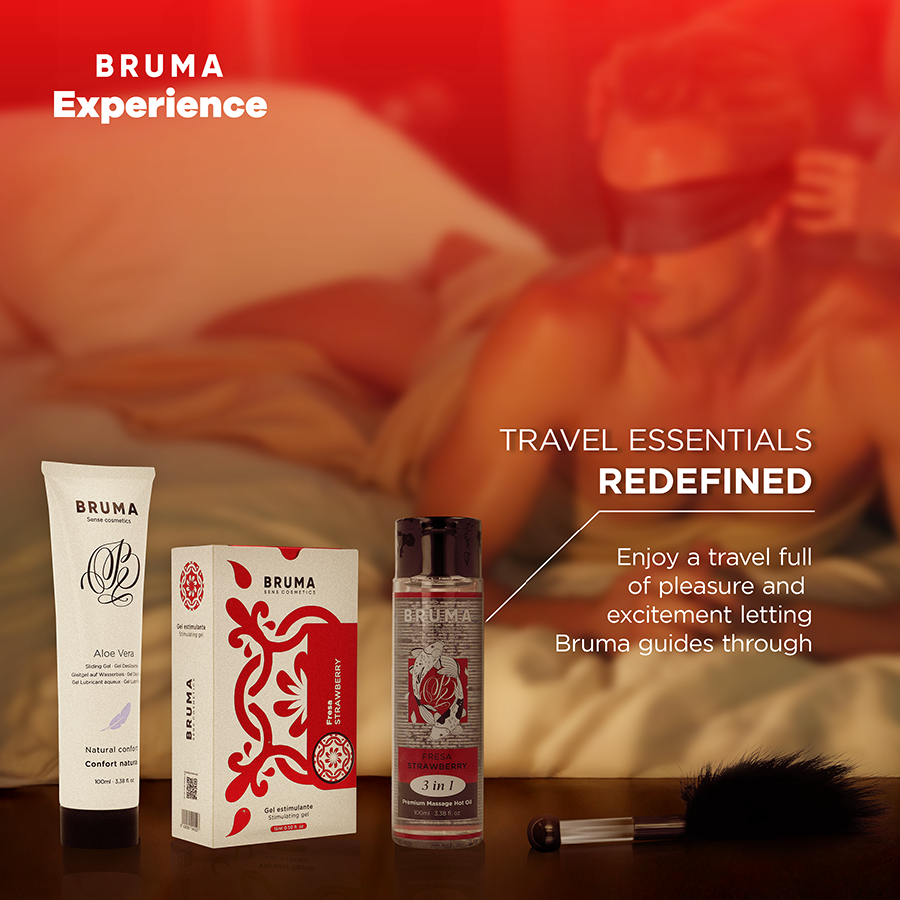 BRUMA XPERIENCE - SWEET STRAWBERRY TEMPTATION KIT WITH ORGASM ENHANCER