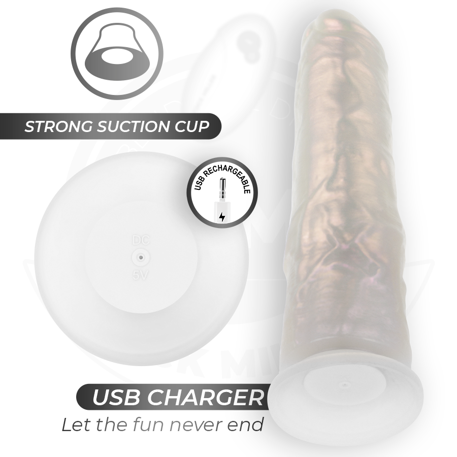 COCK MILLER - DILDO WITH SUCTION CUP, LIGHTS AND VIBRATION WITH REMOTE CONTROL WHITE 20.5 CM