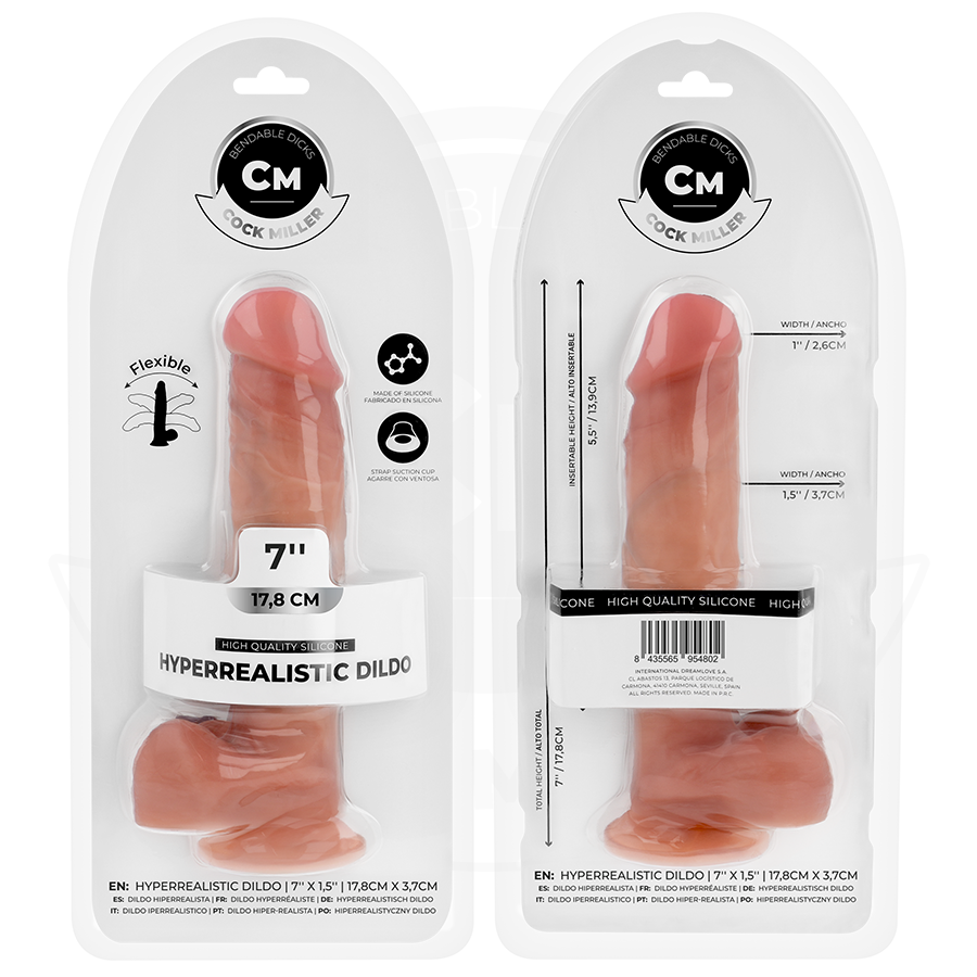 COCK MILLER - HYPERREALISTIC ARTICULABLE DILDO 17.8 CM