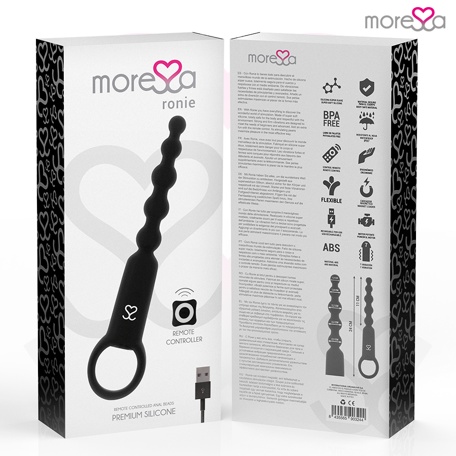 MORESSA - RONIE REMOTE CONTROL BLACK ANAL PLEASURE