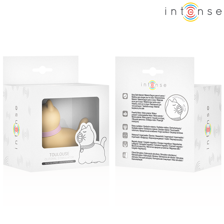 INTENSE - TOULOUSE STIMULATOR WITH 360º ROTATING TONGUE YELLOW