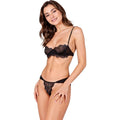 PASSION - TIVOLEA BRA + THONG SET BLACK