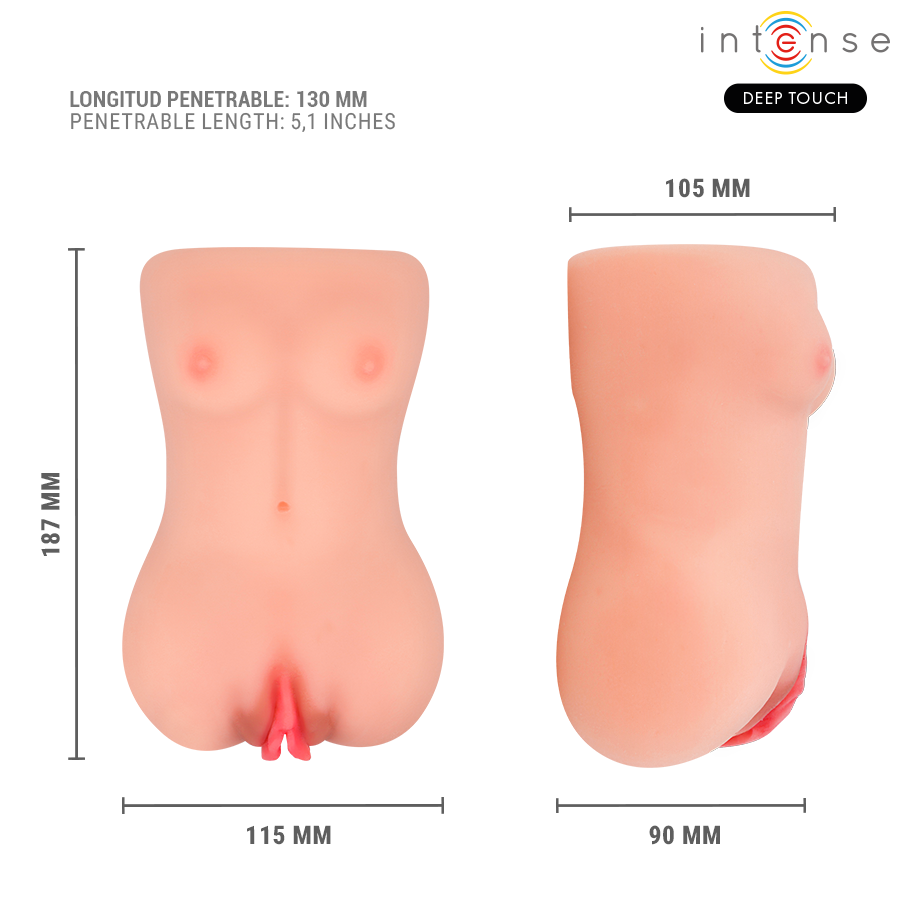 INTENSE DEEP TOUCH - CATHERINE VIBRATOR & SUCTION MASTURBATOR WITH VOICE