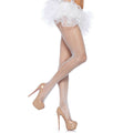 LEG AVENUE - NYLON FISHNET WHITE PANTYHOUSE
