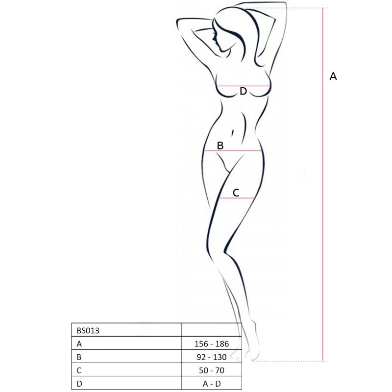 PASSION - WOMAN BS013 BLACK BODYSTOCKING