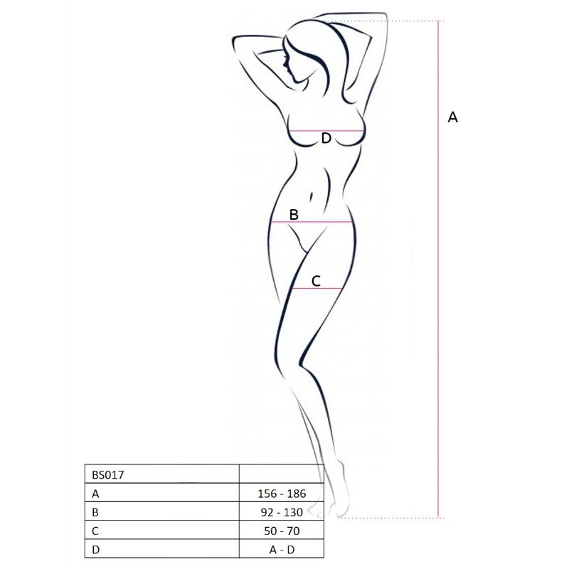 PASSION - WOMAN BS017 WHITE BODYSTOCKING