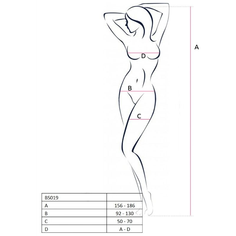 PASSION - WOMAN BS019 WHITE BODYSTOCKING