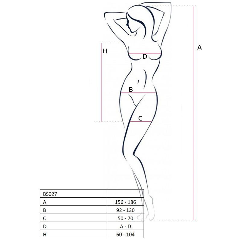 PASSION - WOMAN BS027 BODYSTOCKING RED DRESS STYLE