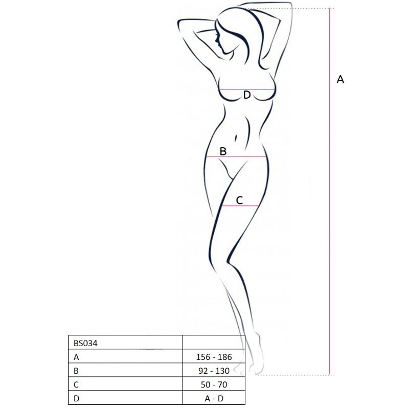 PASSION - WOMAN BS034 RED BODYSTOCKING