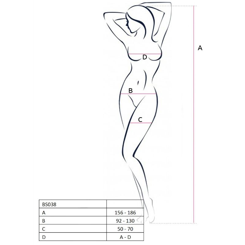 PASSION - WOMAN BS038 BODYSTOCKING BLACK