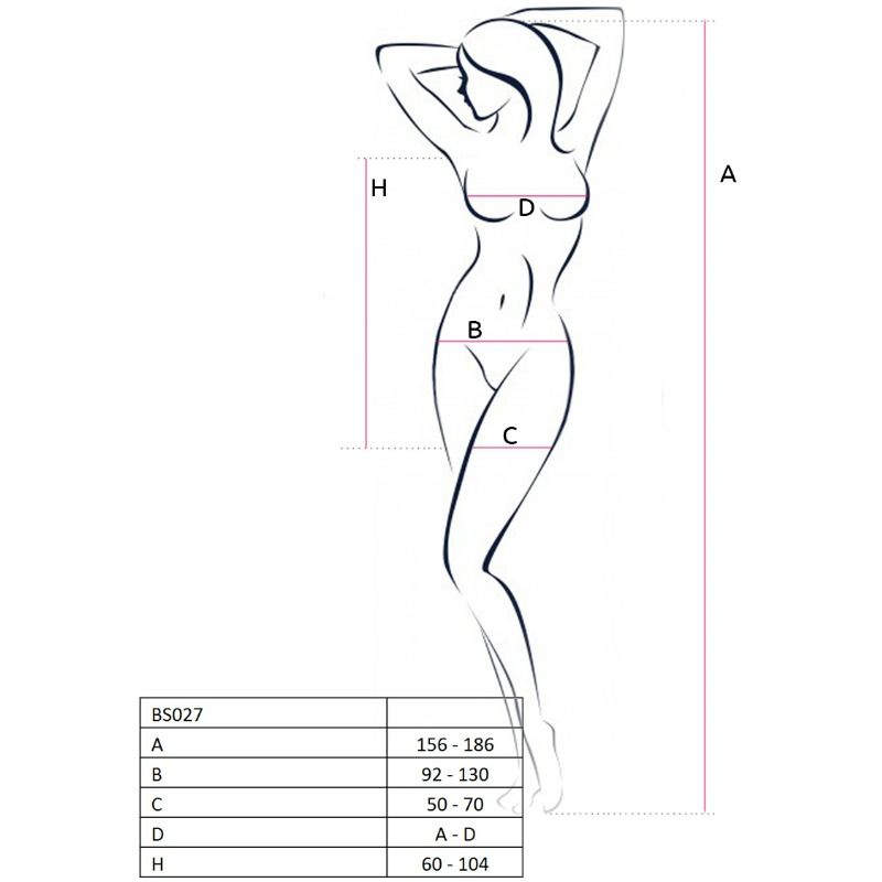 PASSION - WOMAN BS027 BLACK DRESS STYLE BODYSTOCKING