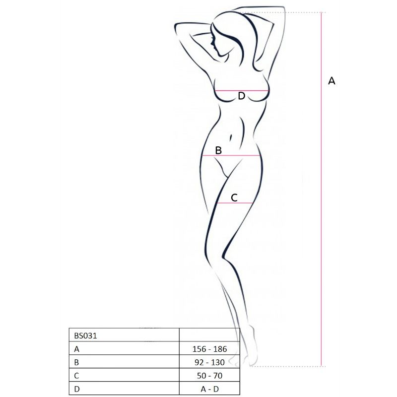 PASSION - WOMAN BS031 BODYSTOCKING BLACK