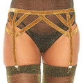 LEG AVENUE - LUREX ELASTIC GARTER BELT