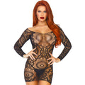 LEG AVENUE - LACE LONG SLEEVED MINI DRESS