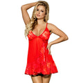 SUBBLIME - BABYDOLL FLORAL LACES RED