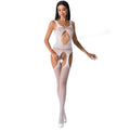 PASSION - WOMAN BS057 WHITE BODYSTOCKING