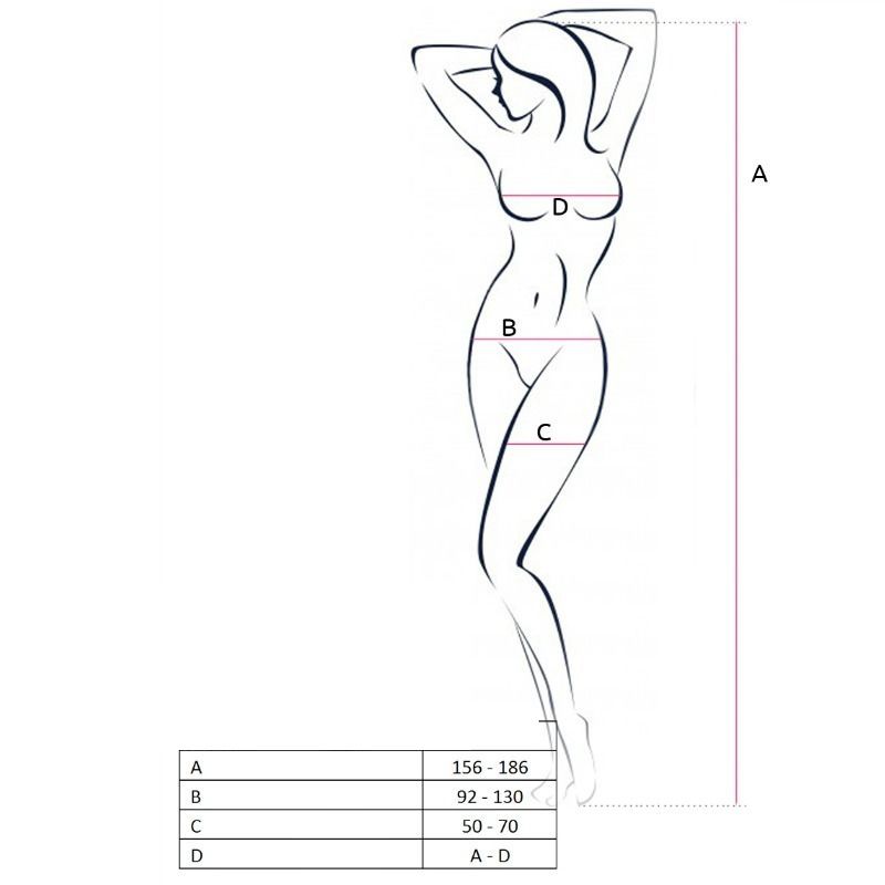 PASSION - WOMAN BS050 WHITE BODYSTOCKING